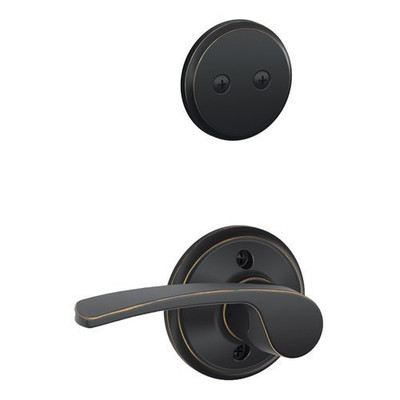 SCHLAGE F94MER716RH F94-MER-RH Merano Lever Right Handed Dummy Interior Pack from the F-Seri, Aged Bronze