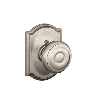 SCHLAGE F170GEO619CAM F170 GEO 619 CAM Camelot Collection Georgian Decorative Trim Knob, Satin Nickel