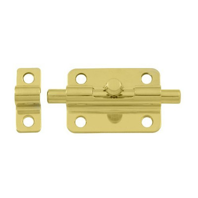 Deltana 3BBU3 3 in. Barrel Bolt w Screws in Polished Brass Finish (Set of 10)