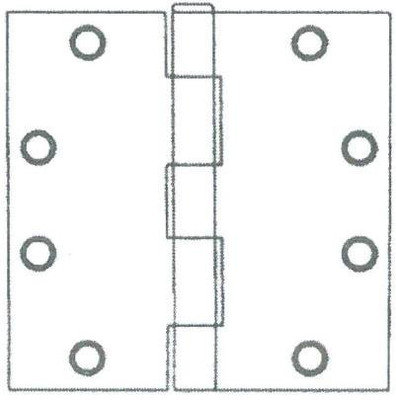 Deltana SS44U32D  Stainless Steel 4-Inch x 4-Inch Square Hinge