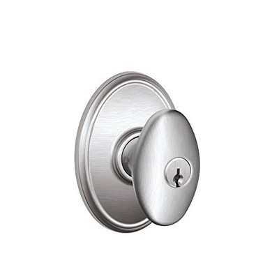 SCHLAGE F51ASIE626 F51A SIE 626 WKF Wakefield Collection Siena Keyed Entry Knob, Satin Chrome