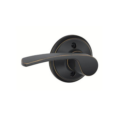 SCHLAGE F170MER716LH  Aged Bronze F-Series Merano Single Dummy Left Handed Door Lever