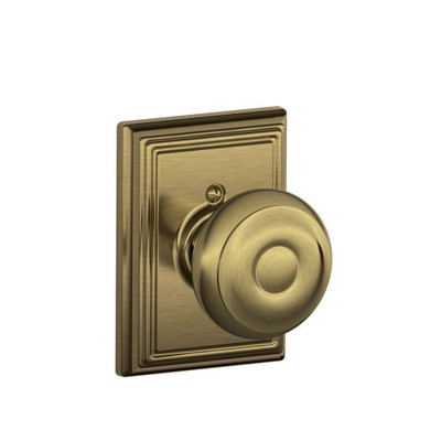 SCHLAGE F170GEO609ADD  Addison Collection Georgian Decorative Trim Knob, Antique Brass