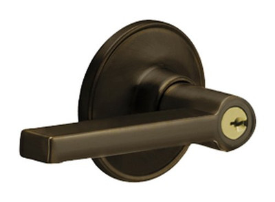 SCHLAGE J54SOL716 Dexter by  Solstice Keyed Entry Lever, Aged Bronze