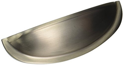 Deltana K407U15 4.5 in. Solid Brass Elongated Shell Pull (Set of 10) (Satin Nickel)