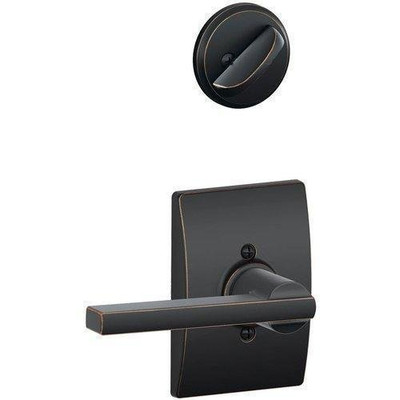 SCHLAGE F94LAT716CEN Lock Company Latitude Lever Dummy Interior Pack with Deadbolt Cover Plate