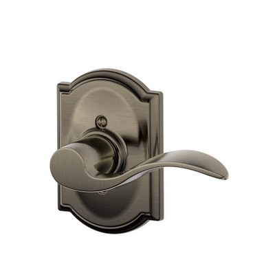 SCHLAGE F170ACC620CAMRH F170 ACC 620 CAM RH Camelot Collection Right Hand Accent Decorative Trim Lever, Antique Pewter