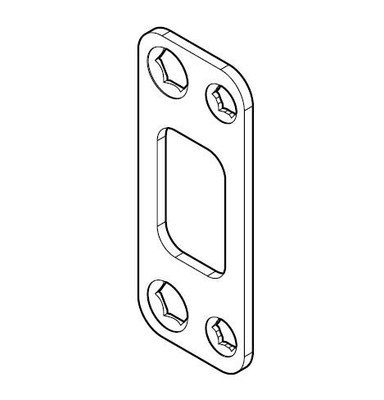 Baldwin 8BR0406003 Reserve Round Corner Strike for Deadbolt Venetian Bronze Finish
