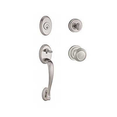 Baldwin SCCOLXTRATRR150  Reserve Single Cylinder Handleset Columbus x Traditional with Traditional Round Rose in Satin Nickel Finish