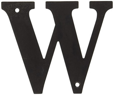 Deltana RL4W-10B 4 in. Solid Brass Residential Letter (Set of 10) (W - Oil Rubbed Bronze)