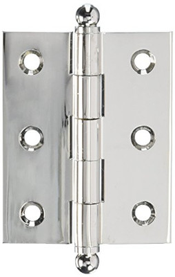 Deltana CH2520U14 2.5 in. x 2 in. Solid Brass Cabinet Hinge w Ball Tips - Pair (Set of 10) (Polished Nickel)