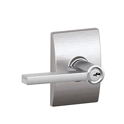 SCHLAGE F51ALAT626CEN F51A LAT 626 CEN Century Collection Latitude Keyed Entry Lever, Satin Chrome
