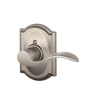 SCHLAGE F170ACC619CAMRH F170 ACC 619 CAM RH Camelot Collection Right Hand Accent Decorative Trim Lever, Satin Nickel