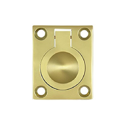 Deltana FRP175U3  1 3/4-Inch x 1 3/8-Inch Solid Brass Flush Ring Pull.