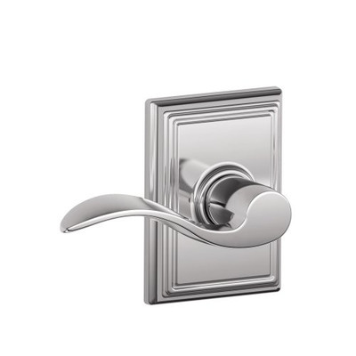 SCHLAGE F10ACC625ADD Addison Trim with Accent Hall and Closet Lever, Bright Chrome (F10 ACC 625 ADD)