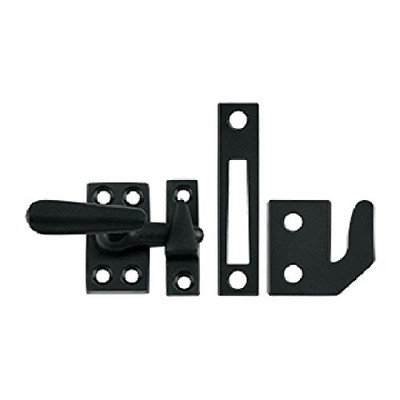 Deltana CF066U19 Small Window Lock w Casement Fastener (Set of 10) (Paint Black)