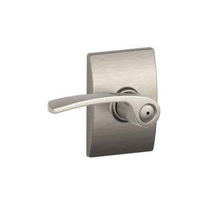 SCHLAGE F40MER619CEN  Century Collection Merano Privacy Lever, Satin Nickel