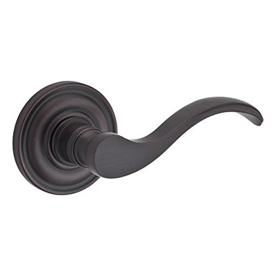 Baldwin HDCURLTRR112  Curve Left-Handed Half-Dummy Lever with Traditional Round Rose, Venetian Bronze
