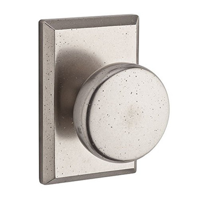 Baldwin PSRUSRSR492  Reserve Passage Rustic with Rustic Square Rose in White Bronze Finish.