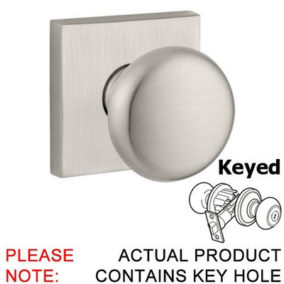 Baldwin ENROUCSR150 Reserve Satin Nickel Keyed Entry Set with Round Knob