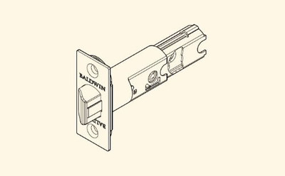 Baldwin 8BR0310001 Reserve UL Square Corner Adjustable Springlatch Lifetime Brass Finish