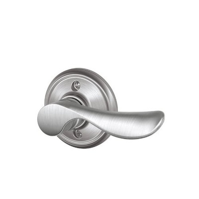 SCHLAGE F170CHP626RH F170-CHP-RH F-Series Champagne Single Dummy Right Handed Door Lever, Satin Chrome