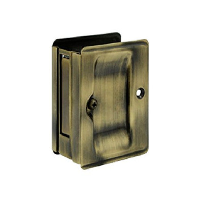 Deltana SDPA325U5  Adjustable 3 1/4-Inch x 2 1/4-Inch Passage HD Pocket Locks Color: Antique Brass Model:.