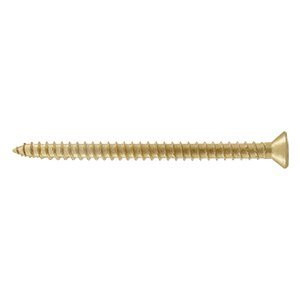 Deltana SCWS925U4  2.5 in. Wood Screw No. 9, Satin Brass - Steel