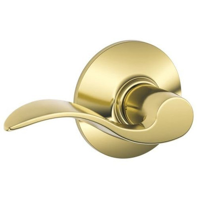 SCHLAGE F10ACC505 Accent Hall and Closet Lever, Bright Brass (F10 ACC 505)