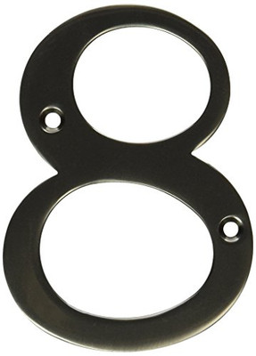 Deltana RN4-8U15  Solid Brass 4-Inch House Number 8 Board