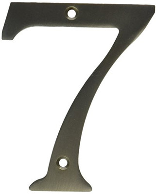 Deltana RN4-7U15  Solid Brass 4-Inch House Number 7 Board