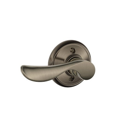 SCHLAGE F170CHP620LH F170-CHP-LH F-Series Champagne Single Dummy Left Handed Door Lever, Antique Pewter