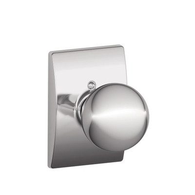SCHLAGE F170ORB625CEN F170 ORB 625 CEN Century Collection Orbit Decorative Trim Knob, Bright Chrome