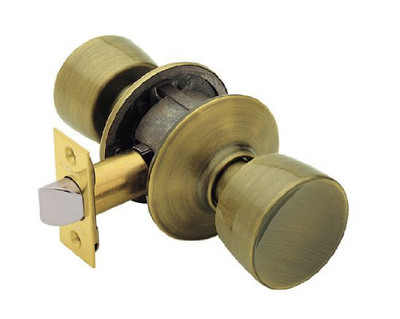 SCHLAGE F10BEL609 F10 BEL 609 16-080 10-027 Bell Hall and Closet Knob, Antique Brass