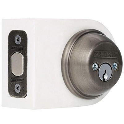 SCHLAGE B62620 B62 Double Cylinder Deadbolt C Keyway with 12287 Latch 10116 Strike Antique Nickel Finish