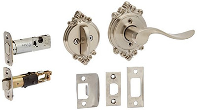SCHLAGE F59ACC619BRKRH Lock Company Accent Right Handed Interior Pack Lever Set with Single C, Satin Nickel