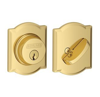 SCHLAGE B60CAM605 Lock Company Series Deadbolt Camelot Rose Single Cylinder Deadbolt