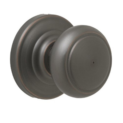 SCHLAGE F10AND716AND Andover Passage Knob, Andover Rose, Aged Bronze
