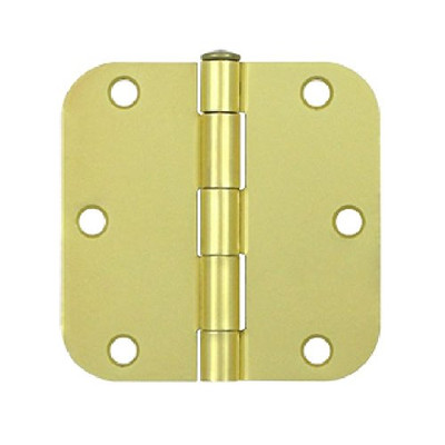 Deltana S35R54 3.5 in. x 3.5 in. Steel Hinge w Residential Thickness - Pair (Set of 10) (Brushed Brass)