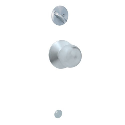 SCHLAGE F59ORB626 F59 ORB 626 Orbit Interior Knob with Deadbolt, Brushed Chrome (Interior Half Only)