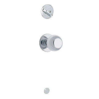 SCHLAGE F59ORB625 F59 ORB 625 Orbit Interior Knob with Deadbolt, Bright Chrome (Interior Half Only)