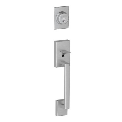 SCHLAGE F58CEN626 F58 CEN 626 Century Exterior Handleset with Deadbolt, Brushed Chrome (Exterior Half Only)