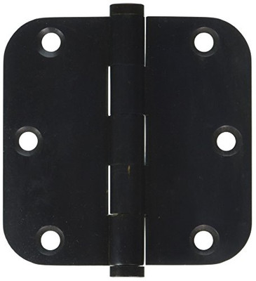 Deltana DSB35R510B-R  3.5 x 3.5 x 0.62 in. Radius Residential Hinge, Oil Rubbed Bronze - Solid Brass - Pack of 2