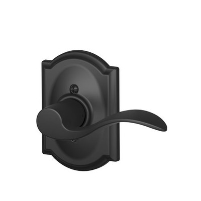 SCHLAGE F170ACC622CAMRH F170 ACC 622 CAM RH Camelot Collection Right Hand Accent Decorative Trim Lever, Matte Black.