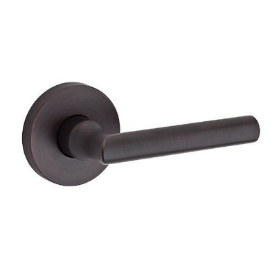 Baldwin PVTUBCRR112 PV.TUB.CRR Tube Privacy Leverset with Contemporary Round Rose, Venetian Bronze
