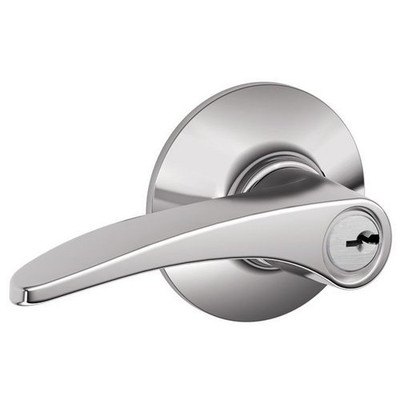 SCHLAGE F51AMNH625  Polished Chrome Manhattan Keyed Entry F51A Panic Proof Door Lever