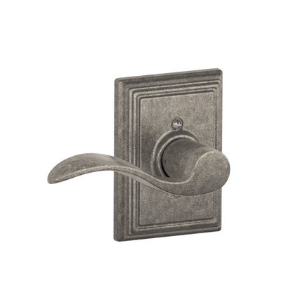 SCHLAGE F170ACC621ADDLH  Addison Collection Left Hand Accent Decorative Trim Lever, Distressed Nickel