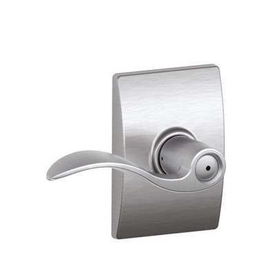 SCHLAGE F40ACC626CEN  Century Collection with Accent Privacy Lever, Satin Chrome