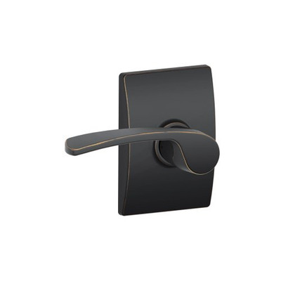 SCHLAGE F10MER716CEN  Century Collection Merano Passage Lever, Aged Bronze