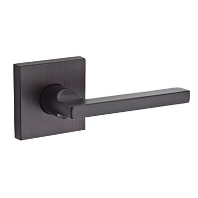 Baldwin HDSQULCSR112 HD.SQU.L.CSR Square Single Dummy Lever with Contemporary Square Rose - L, Venetian Bronze, Pack Of 2